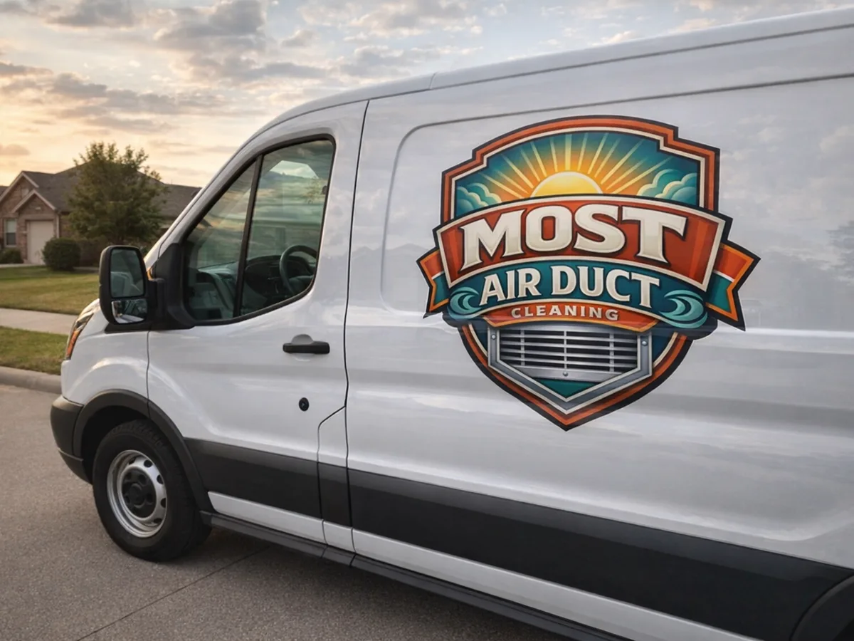 Service van arriving on a Houston, TX street — local same-day coverage